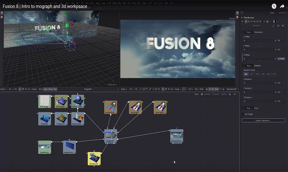 Illustration de la phase d’animation sous Fusion 8